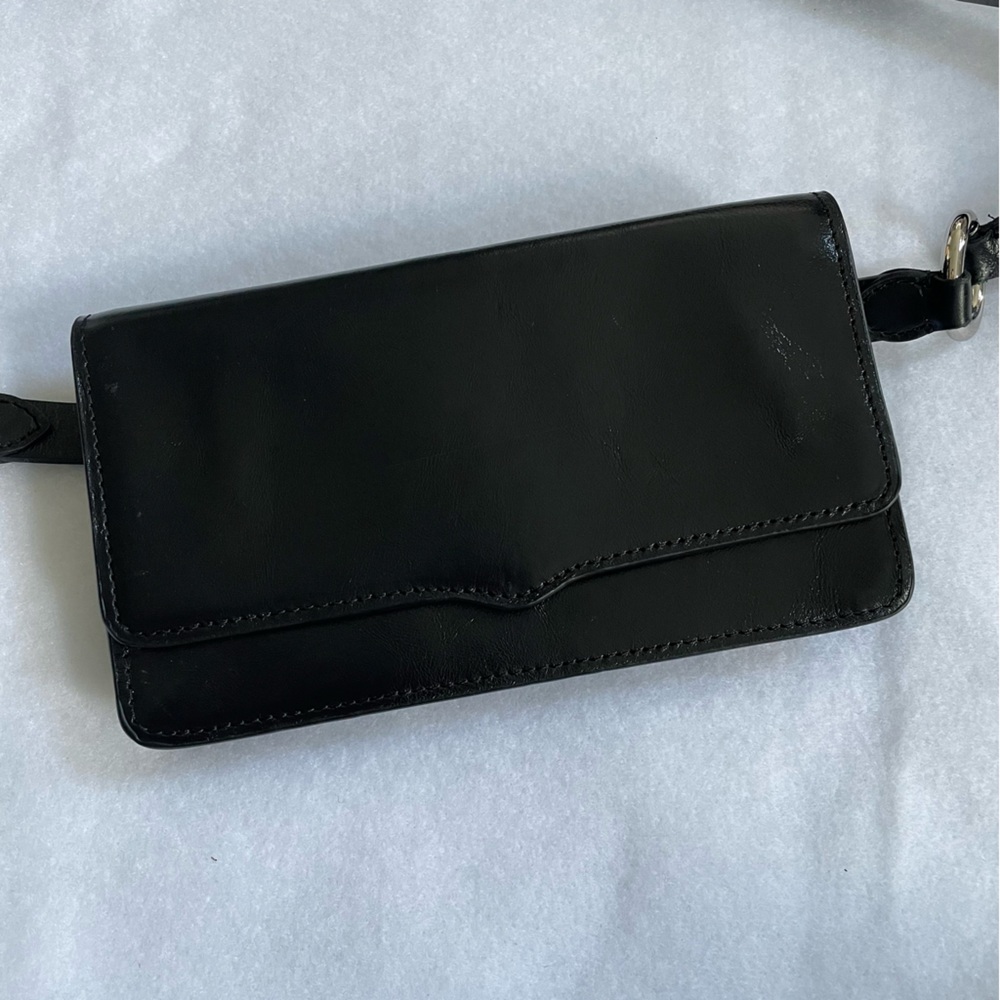 Rebecca Minkoff Black Leather Belt Bag Purse